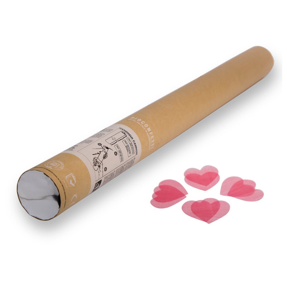 BioConfetti Handheld Cannon 60CM - Pink Hearts