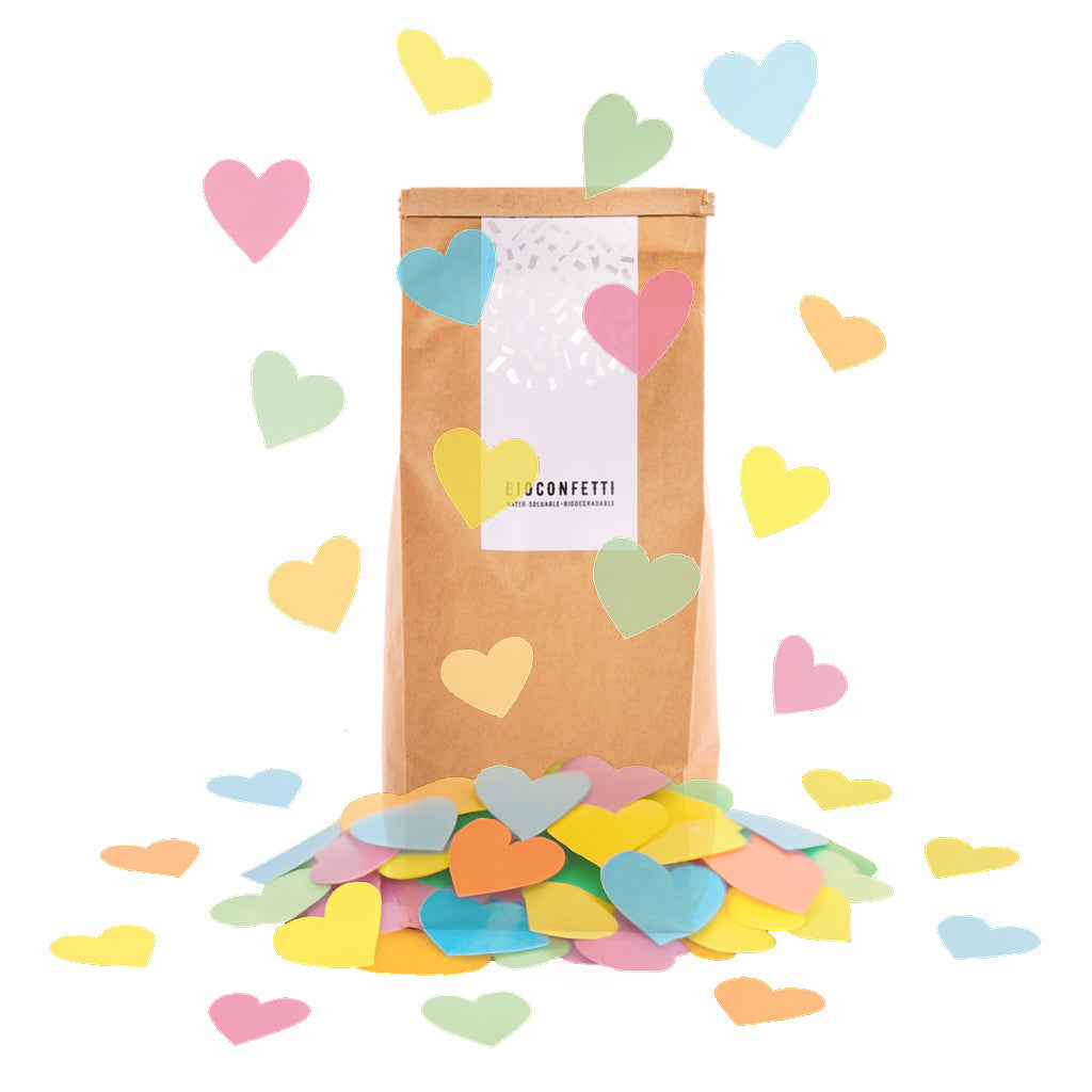 BioConfetti Hearts Ø 55mm - Multicolour